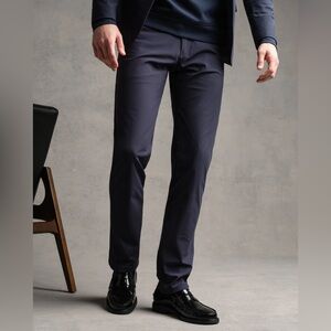 RHONE Men's 38 Commuter Performance Golf Dark Navy Business Casual Dress Pants